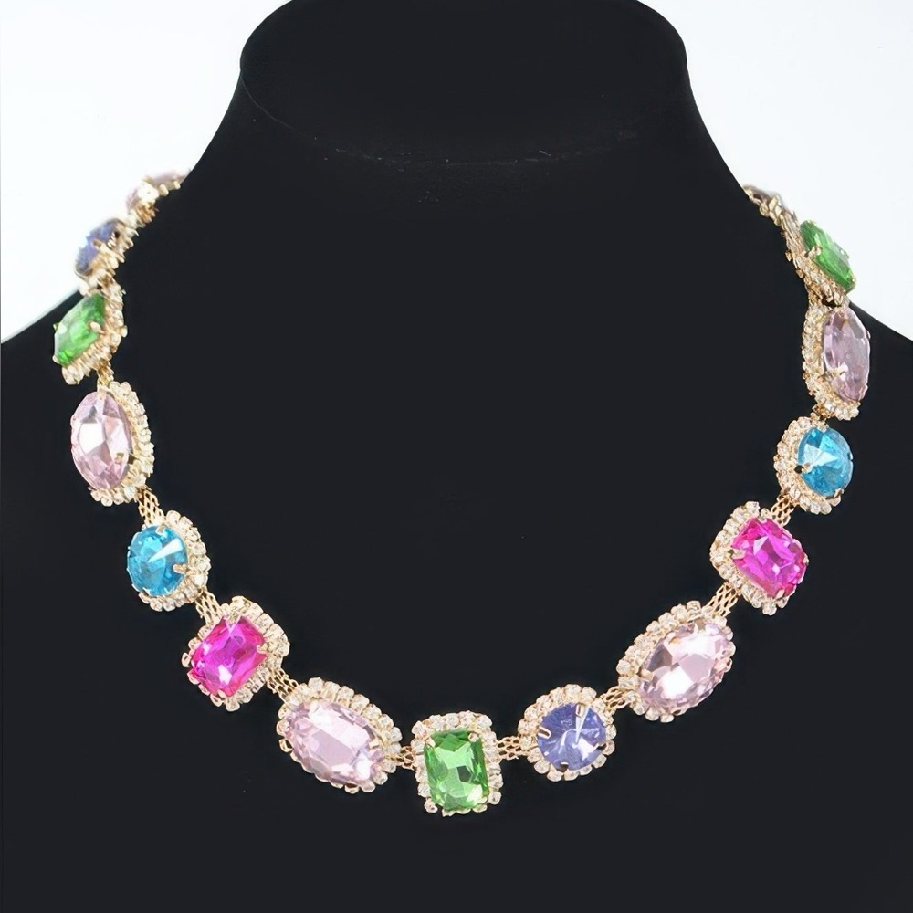 Multi Shape Stone Necklace